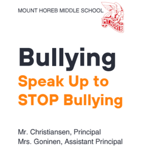 Bullying Speak Up to STOP Bullying